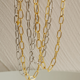 Everyday Chunky Chain Necklace, Gold Fill Sterling Silver Choker